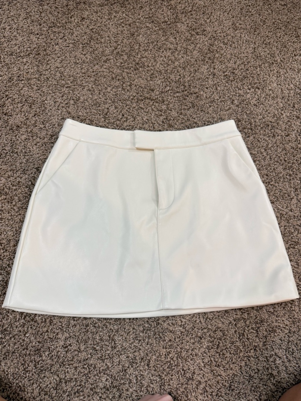 a new day White Faux Leather Mini Skirt